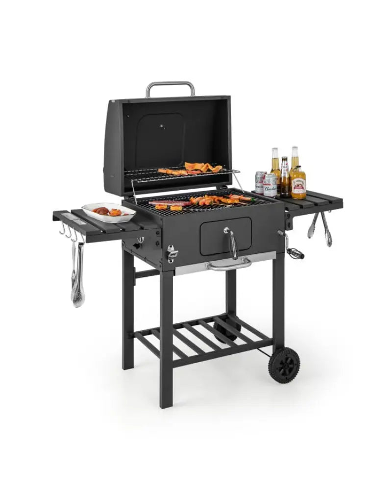 Complete BBQ Station with 8x5 FT Waterproof Grill Gazebo and Outdoor Charcoal Grill - Outdoor Grills