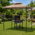 Complete BBQ Station with 8x5 FT Waterproof Grill Gazebo and Outdoor Charcoal Grill - Outdoor Grills