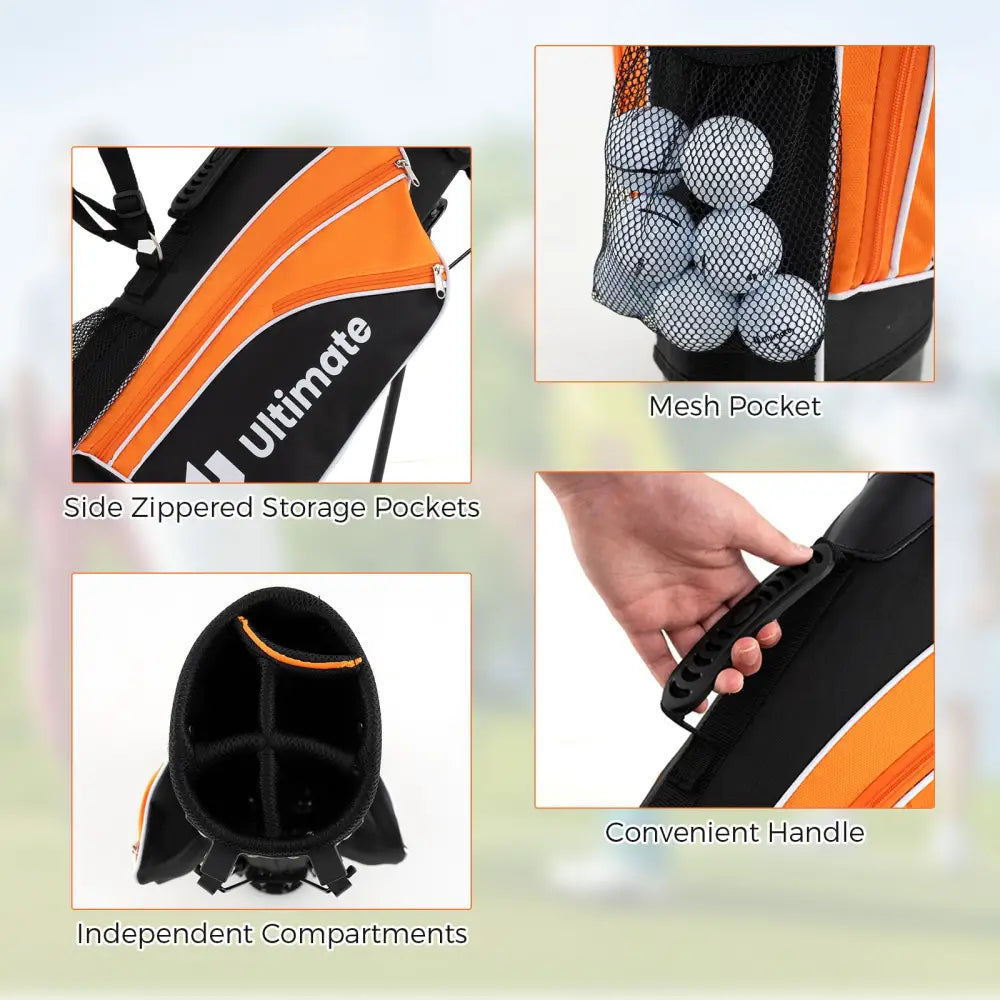 Complete Golf Club Set for Children Age 11-13-Orange - Orange - Golf
