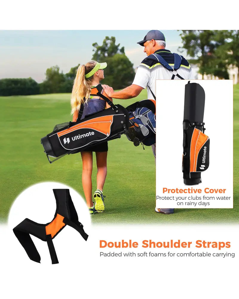 Complete Golf Club Set for Children Age 11-13-Orange - Orange - Golf