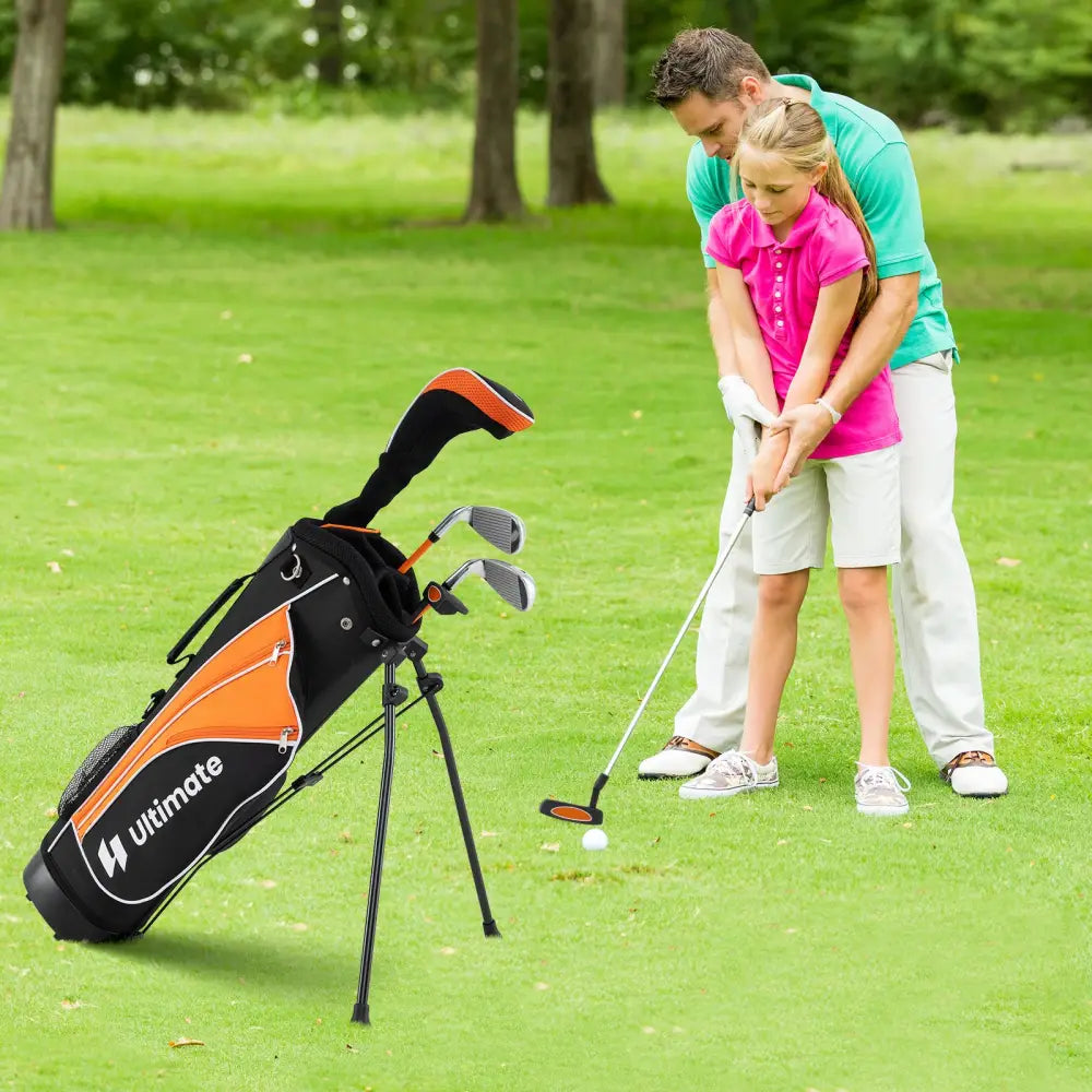 Complete Golf Club Set for Children Age 11-13-Orange - Orange - Golf