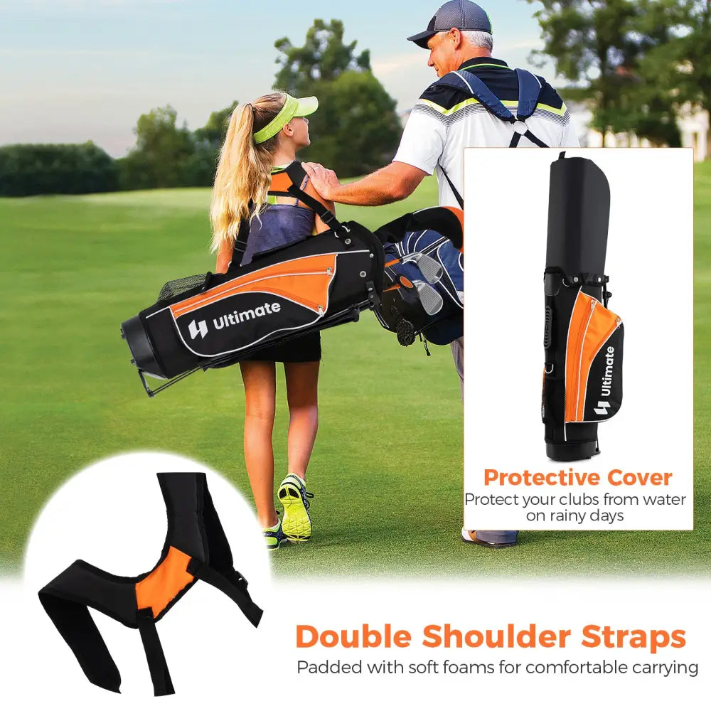 Complete Golf Club Set for Children Age 11-13-Orange - Orange - Golf