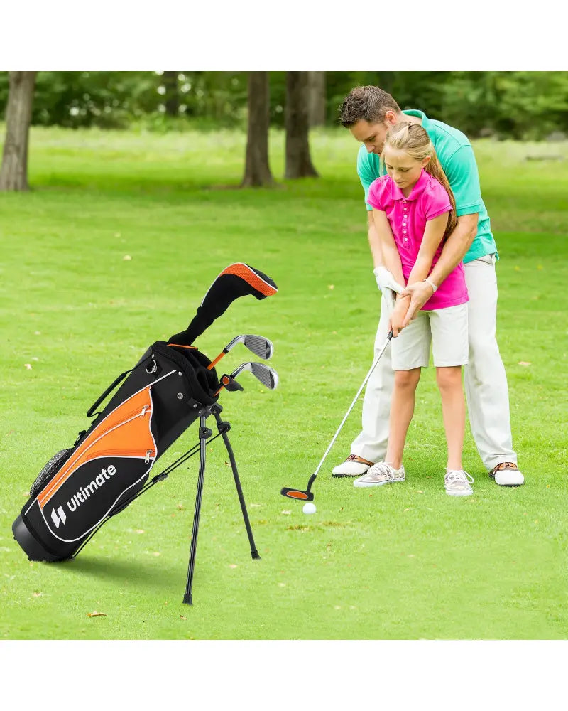 Complete Golf Club Set for Children Age 11-13-Orange - Orange - Golf
