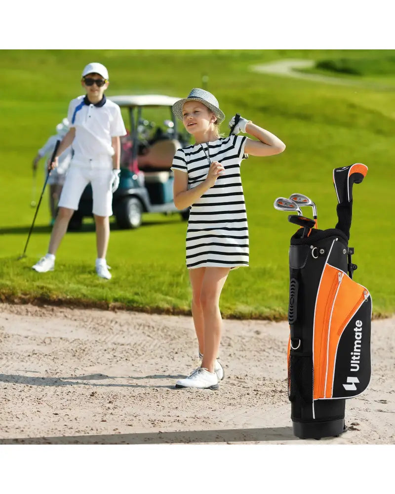 Complete Golf Club Set for Children Age 11-13-Orange - Orange - Golf