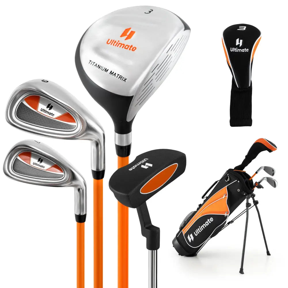 Complete Golf Club Set for Children Age 11-13-Orange - Orange - Golf