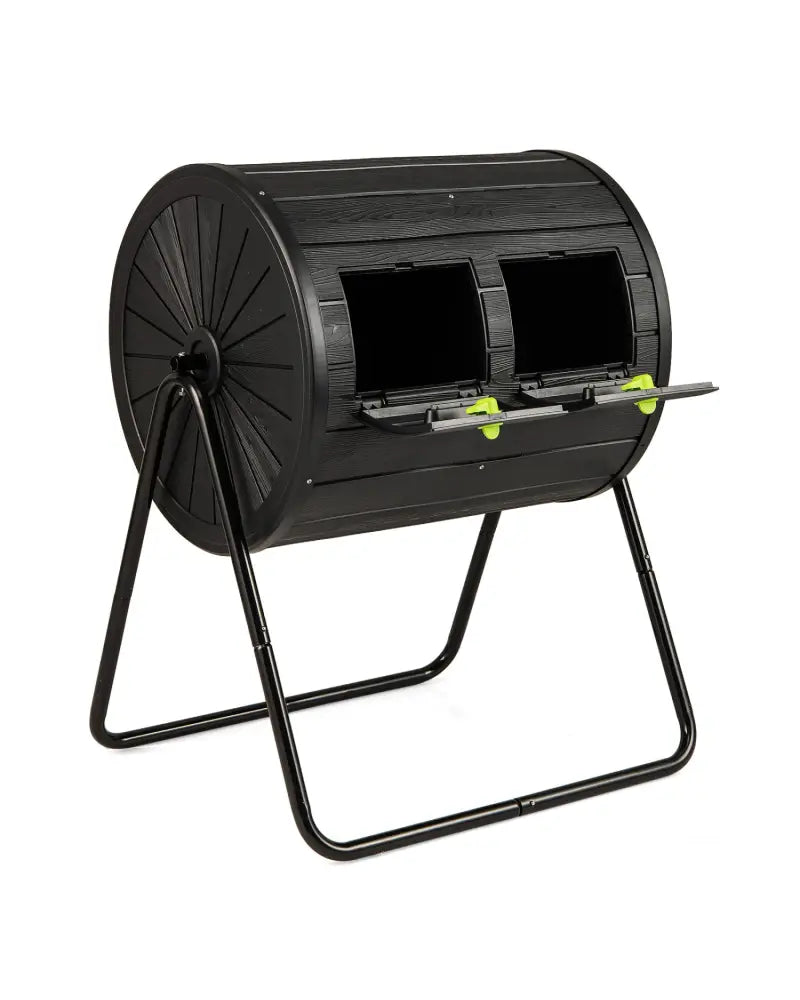Compost Tumbler 37.5 Gallon Large Outdoor Compost Bin-Black - Black - Garden Tools