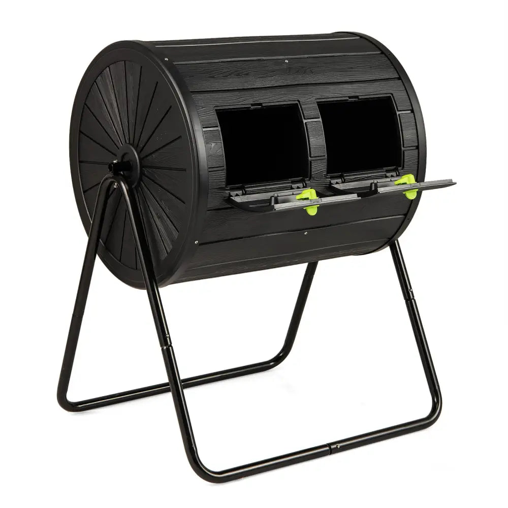 Compost Tumbler 37.5 Gallon Large Outdoor Compost Bin-Black - Black - Garden Tools