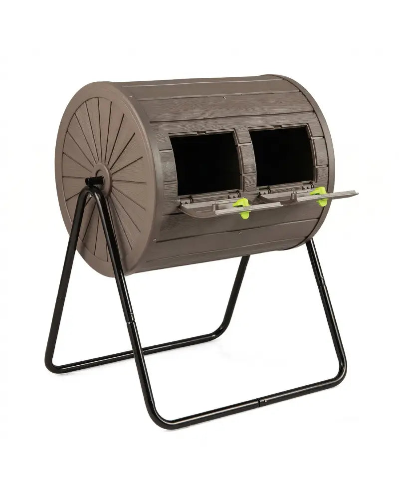 Compost Tumbler 37.5 Gallon Large Outdoor Compost Bin-Coffee - Coffee - Garden Tools