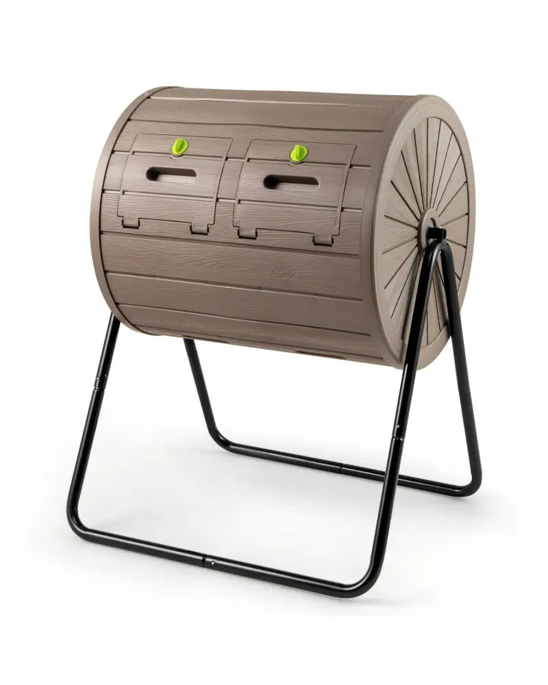 Compost Tumbler 37.5 Gallon Large Outdoor Compost Bin-Coffee - Coffee - Garden Tools