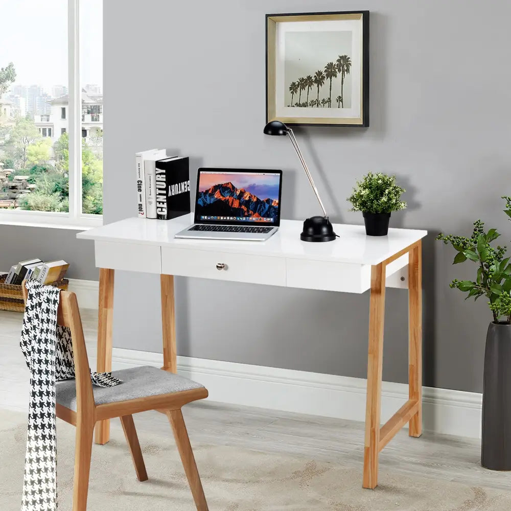 Computer Desk Laptop PC Writing Table - Natural - Writing Desks