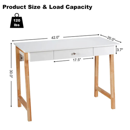 Computer Desk Laptop PC Writing Table - Natural - Writing Desks
