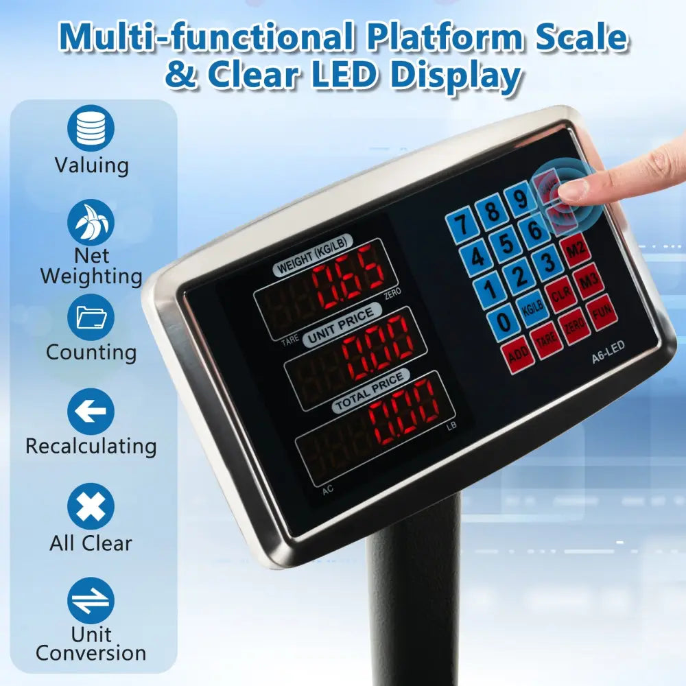 Computing Digital Platform Scale with Price Calculator - Silver - Kitchen Tools