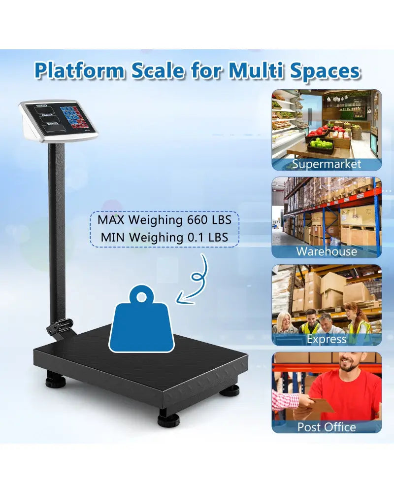Computing Digital Platform Scale with Price Calculator - Silver - Kitchen Tools