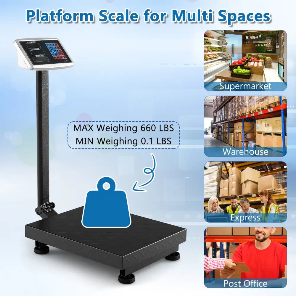 Computing Digital Platform Scale with Price Calculator - Silver - Kitchen Tools