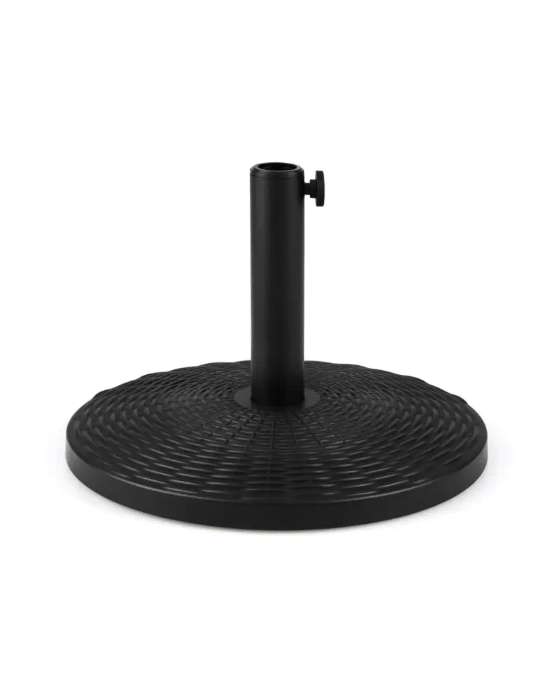 Concrete Patio Umbrella Base with Rattan Pattern for Lawn - Black - Outdoor Umbrella Bases