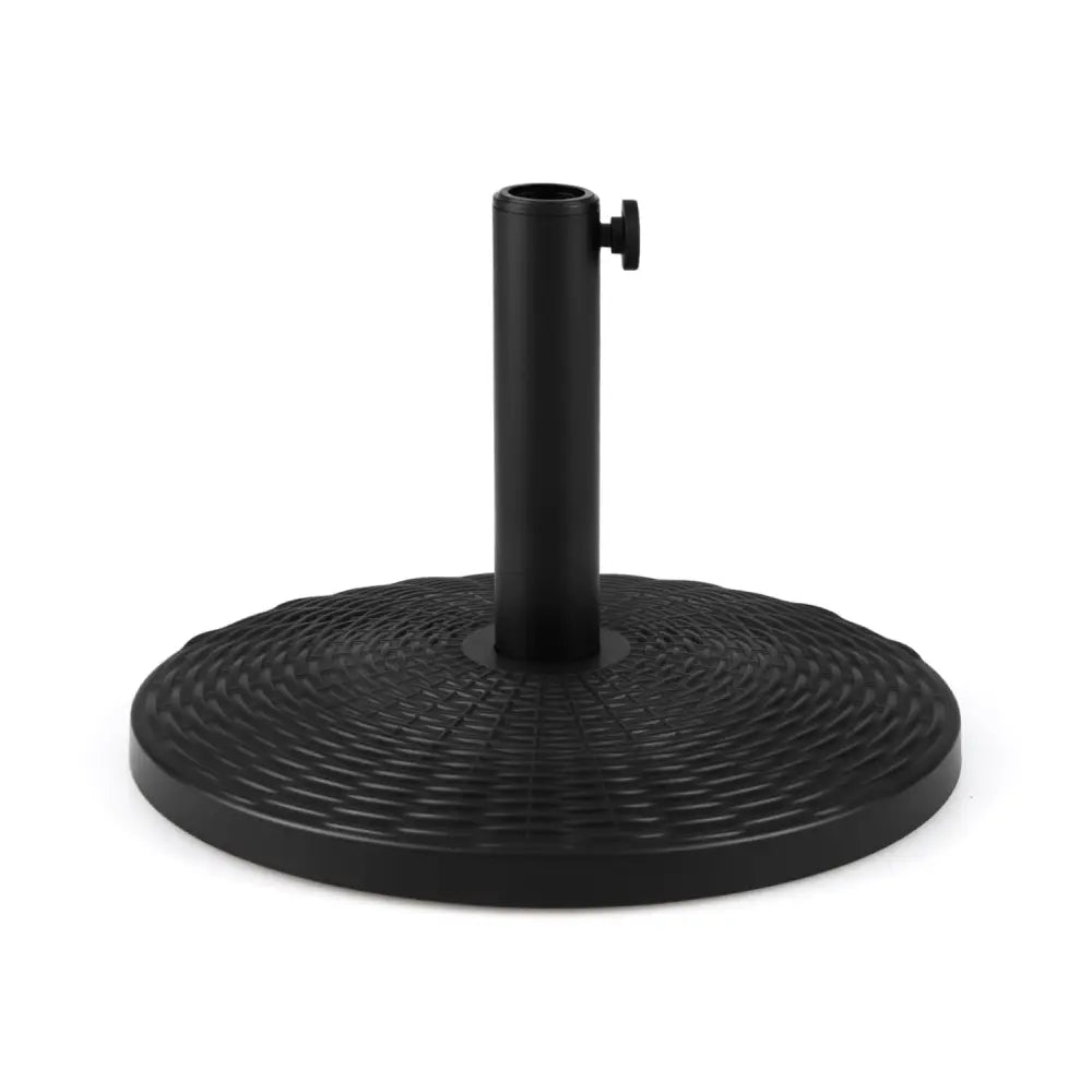 Concrete Patio Umbrella Base with Rattan Pattern for Lawn - Black - Outdoor Umbrella Bases