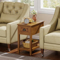 Contemporary Chair Side End Table Compact Table with Drawer Nightstand-Yellow - Yellow - End & Side Tables