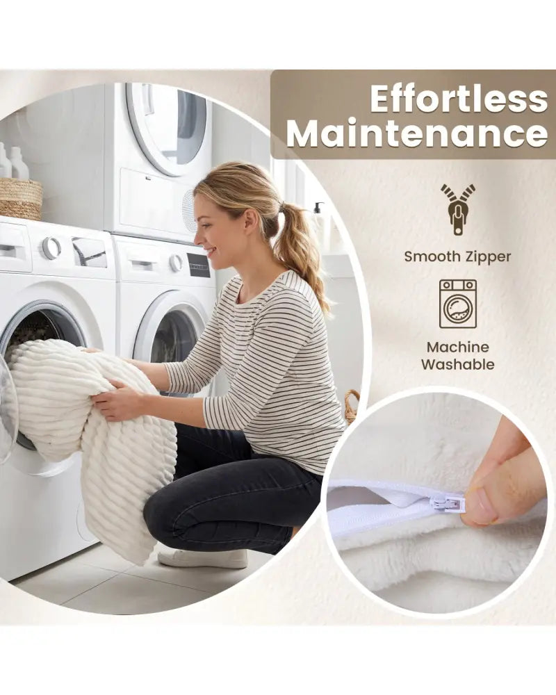 Convertible Bean Bag Floor Sofa with Machine-washable Corduroy Cover-Beige - Beige - Floor Chairs