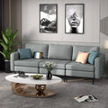 Convertible Leather Sofa Couch with Magazine Pockets 3-Seat with 2 USB Port-Dark Gray - Dark Gray - Sofas & Loveseats