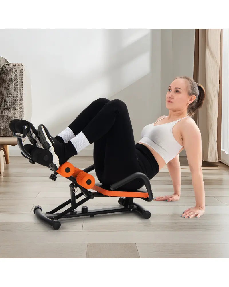 Core Fitness Abdominal Trainer Crunch Exercise Bench Machine - Black - Benches Racks & Bars