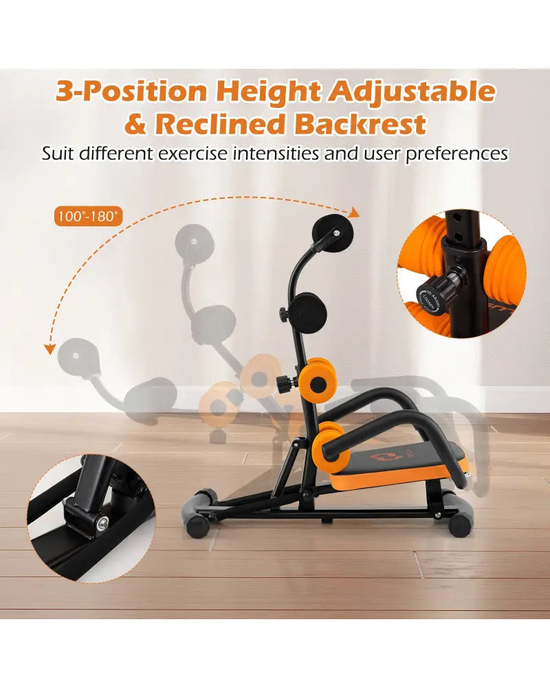 Core Fitness Abdominal Trainer Crunch Exercise Bench Machine - Black - Benches Racks & Bars
