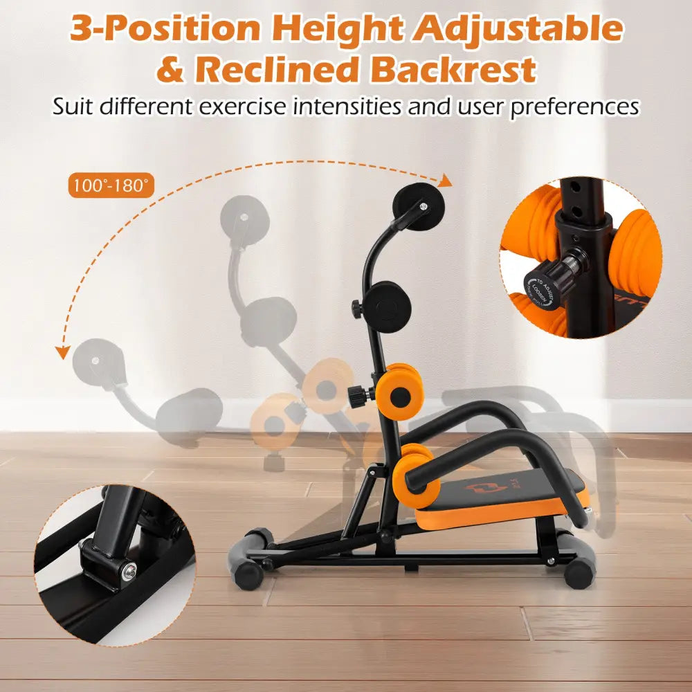 Core Fitness Abdominal Trainer Crunch Exercise Bench Machine - Black - Benches Racks & Bars