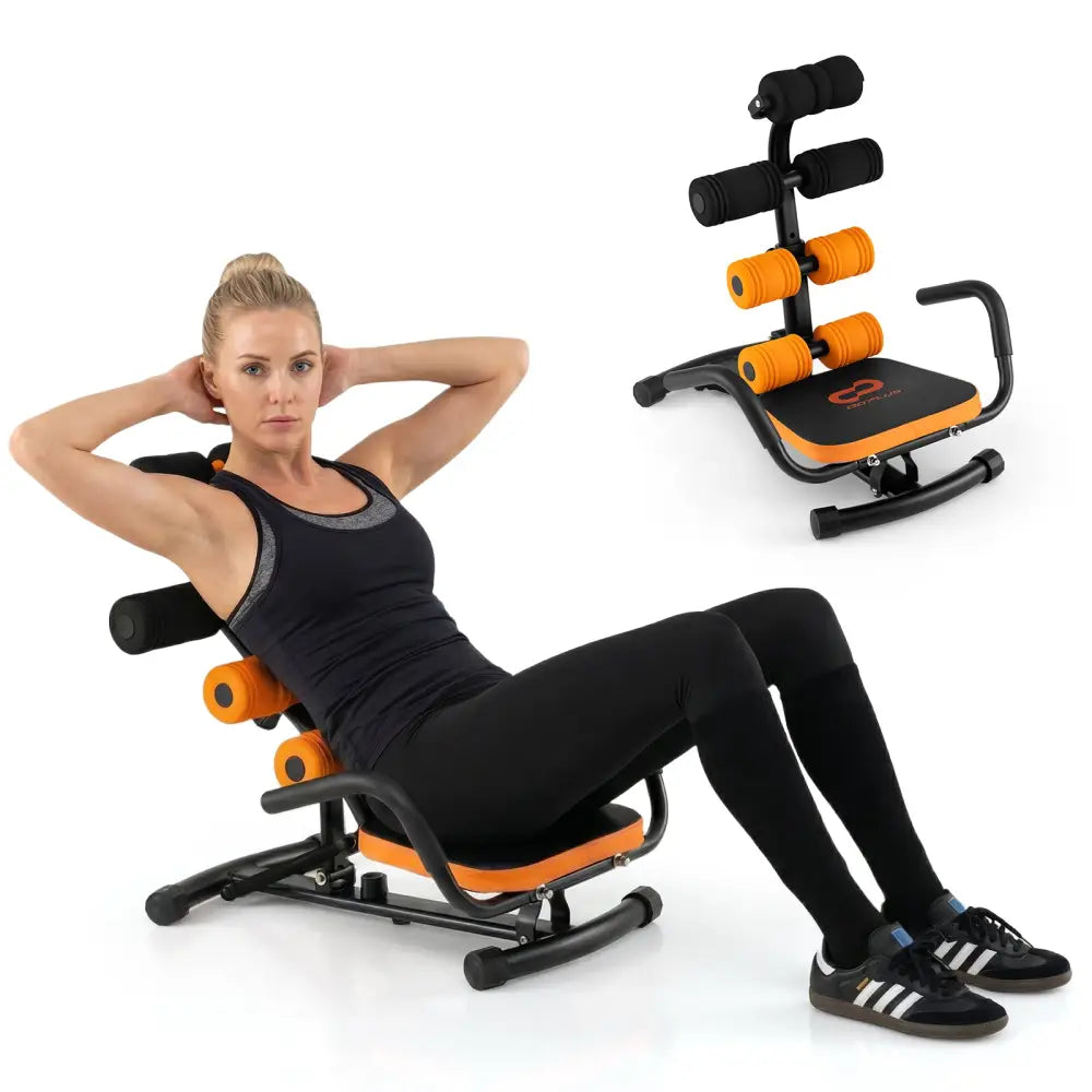 Core Fitness Abdominal Trainer Crunch Exercise Bench Machine - Black - Benches Racks & Bars