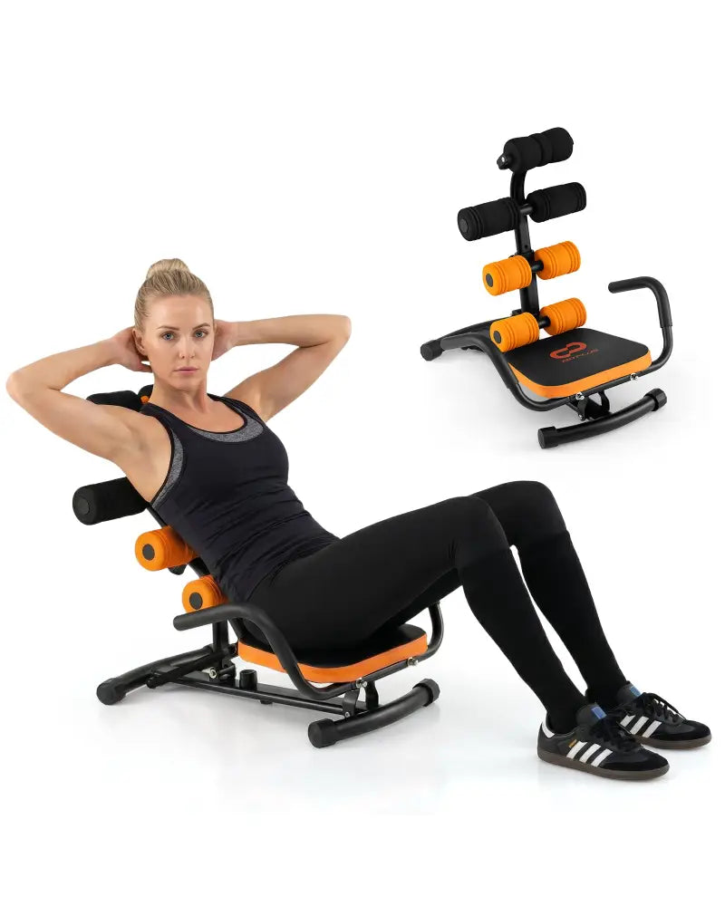 Core Fitness Abdominal Trainer Crunch Exercise Bench Machine - Black - Benches Racks & Bars