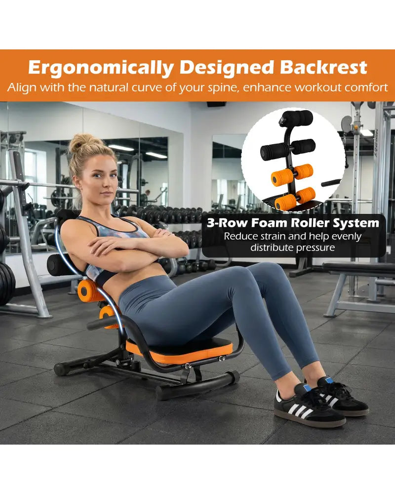 Core Fitness Abdominal Trainer Crunch Exercise Bench Machine - Black - Benches Racks & Bars