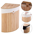 Corner Bamboo Hamper Laundry Basket - Natural - Laundry Baskets