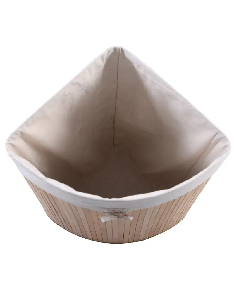 Corner Bamboo Hamper Laundry Basket - Natural - Laundry Baskets