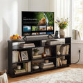 Corner Entertainment Center TV Stand for TVs up to 55 Inch-Black - Black - Entertainment Centers & TV Stands