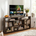 Corner Entertainment Center TV Stand for TVs up to 55 Inch-Rustic Brown - Rustic Brown - Entertainment Centers & TV