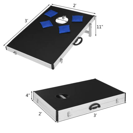 Cornhole Set with Foldable Design and Side Handle - Lawn Games
