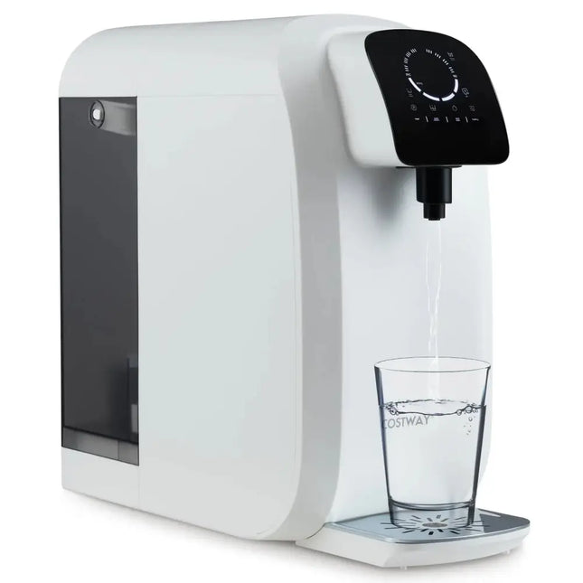 Countertop Reverse Osmosis Water Filter  5-Stage RO + PPC Water Filtration System with UV Light-White Costway