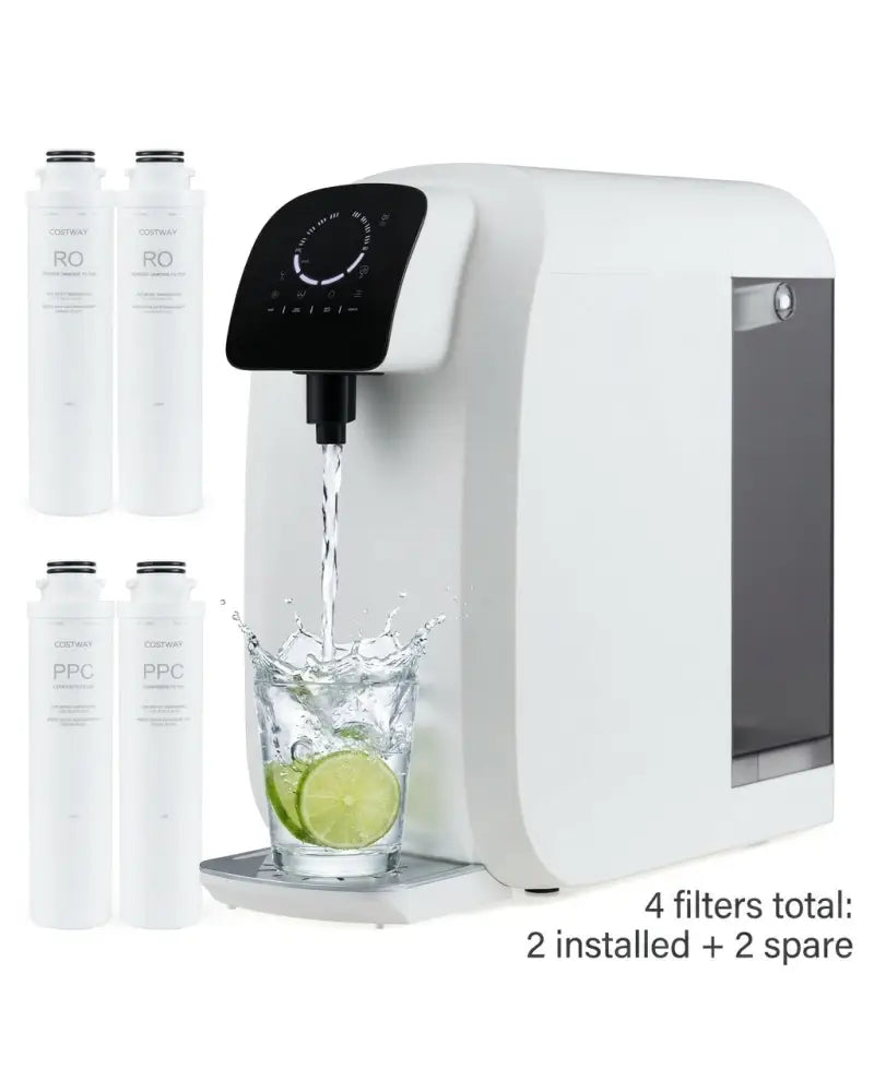 Countertop Reverse Osmosis Water Filtration System with Replacement Filter Bundle - Water Dispensers