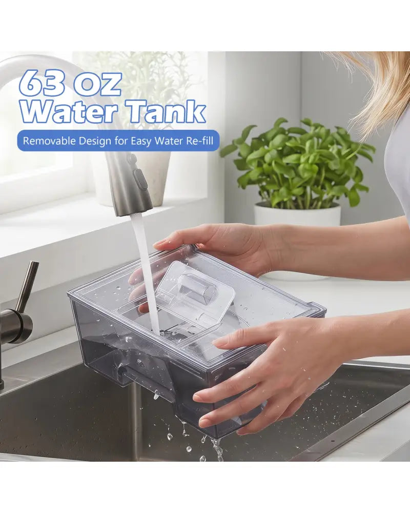 Crescent Ice Maker Countertop 26 Lbs/24H Ice Machine with 16 Crescent Cubes-Black - Black - Ice Makers