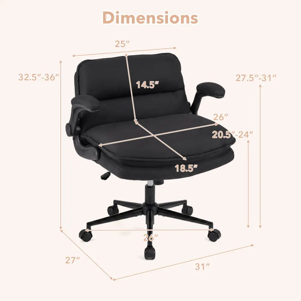 Criss Cross Chair on Wheels with Flip-up Arms Adjustable Height-Gray - Gray - Ergonomic Chairs