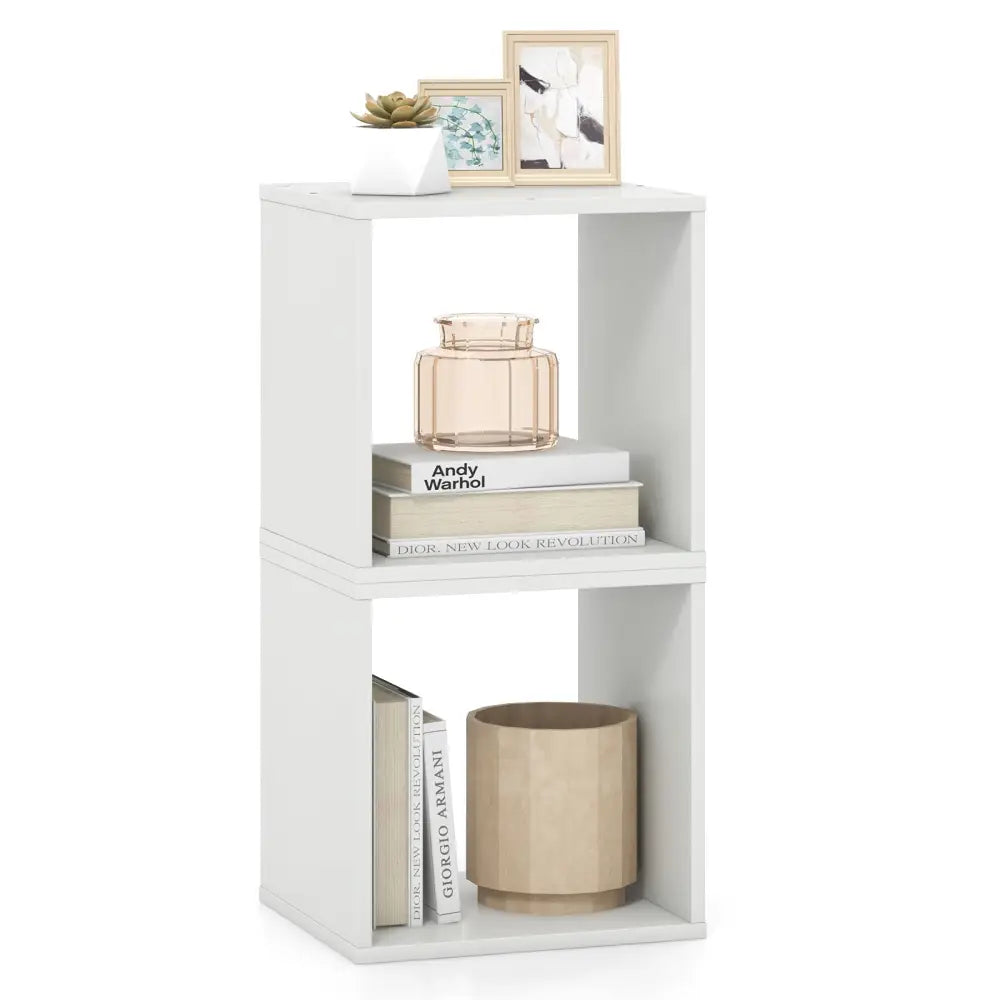 Cube Storage Organizer Set of 2-White - White - Bookcases