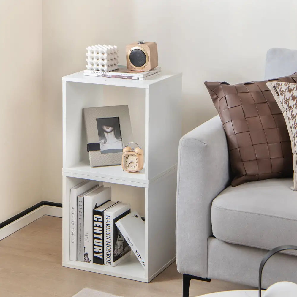 Cube Storage Organizer Set of 2-White - White - Bookcases
