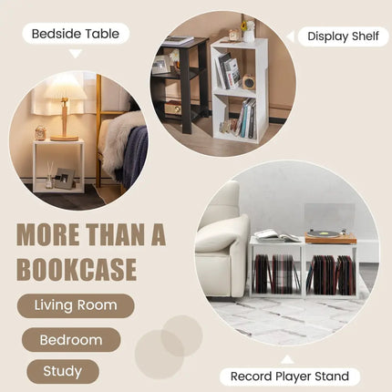 Cube Storage Organizer Set of 2-White - White - Bookcases