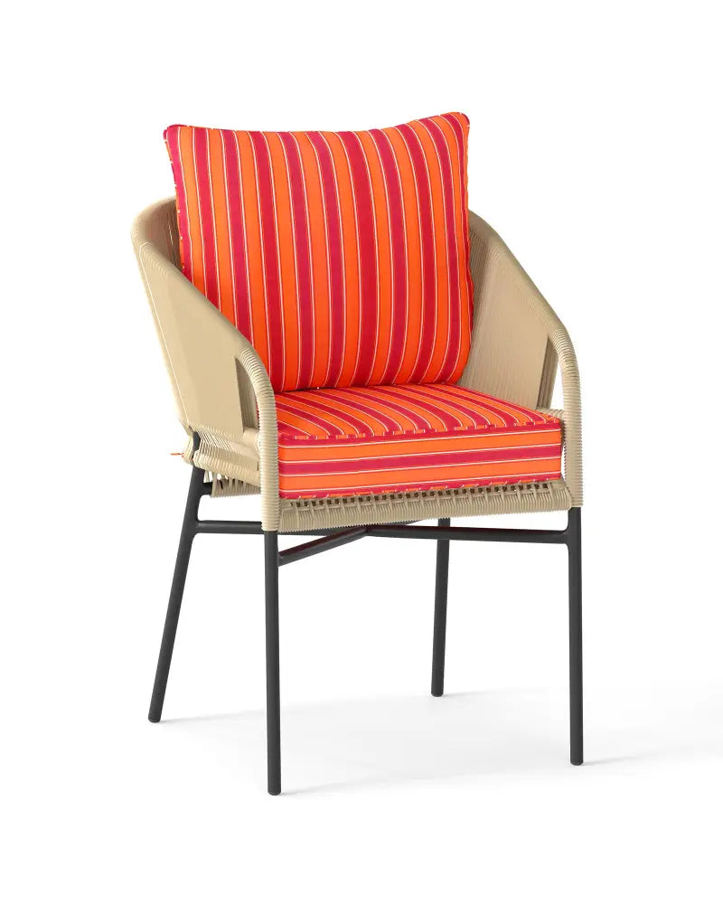 Deep Seat Chair Cushion Pads Set with Rope Belts for Indoor and Outdoor-Orange - Orange - Outdoor Furniture Accessories