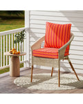 Deep Seat Chair Cushion Pads Set with Rope Belts for Indoor and Outdoor-Orange - Orange - Outdoor Furniture Accessories