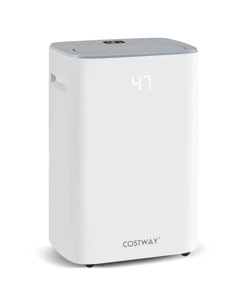 Dehumidifier with Auto Drain or Manual Drainage for Home Basement-White - White - Dehumidifiers