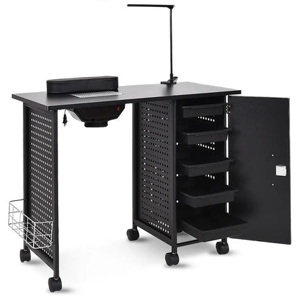 Deluxe Salon Steel Frame Manicure Table - Spa & Salon