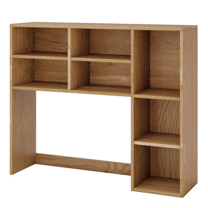 Desktop Bookshelf with 7 Open Cubbies and 3 Adjustable Shelves-Natural - Natural - Bookcases