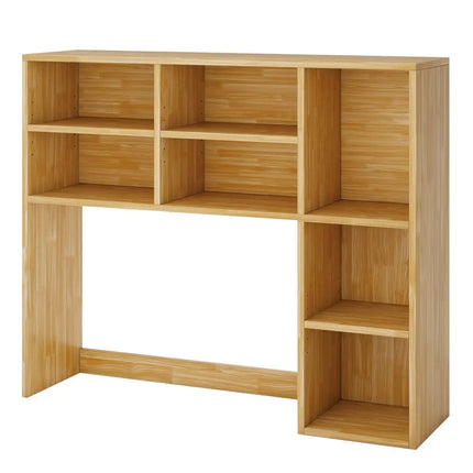 Desktop Bookshelf with 7 Open Cubbies and 3 Adjustable Shelves-Yellow - Yellow - Bookcases