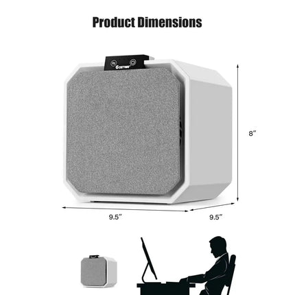 Desktop HEPA Air Purifier Home Air Cleaner with 2-in-1 Composite HEPA Filter Costway
