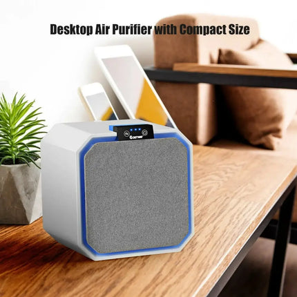 Desktop HEPA Air Purifier Home Air Cleaner with 2-in-1 Composite HEPA Filter Costway