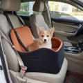 Detachable Dog Booster Car Seat Fits Front and Back Seat - Black & Red - Pets
